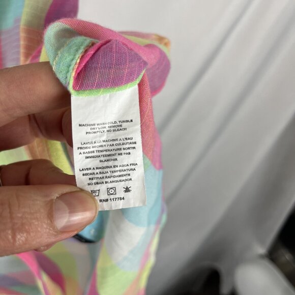 Rails Multicolour Pastel Check Sleeveless Top Women's Size L - Picture 6 of 9